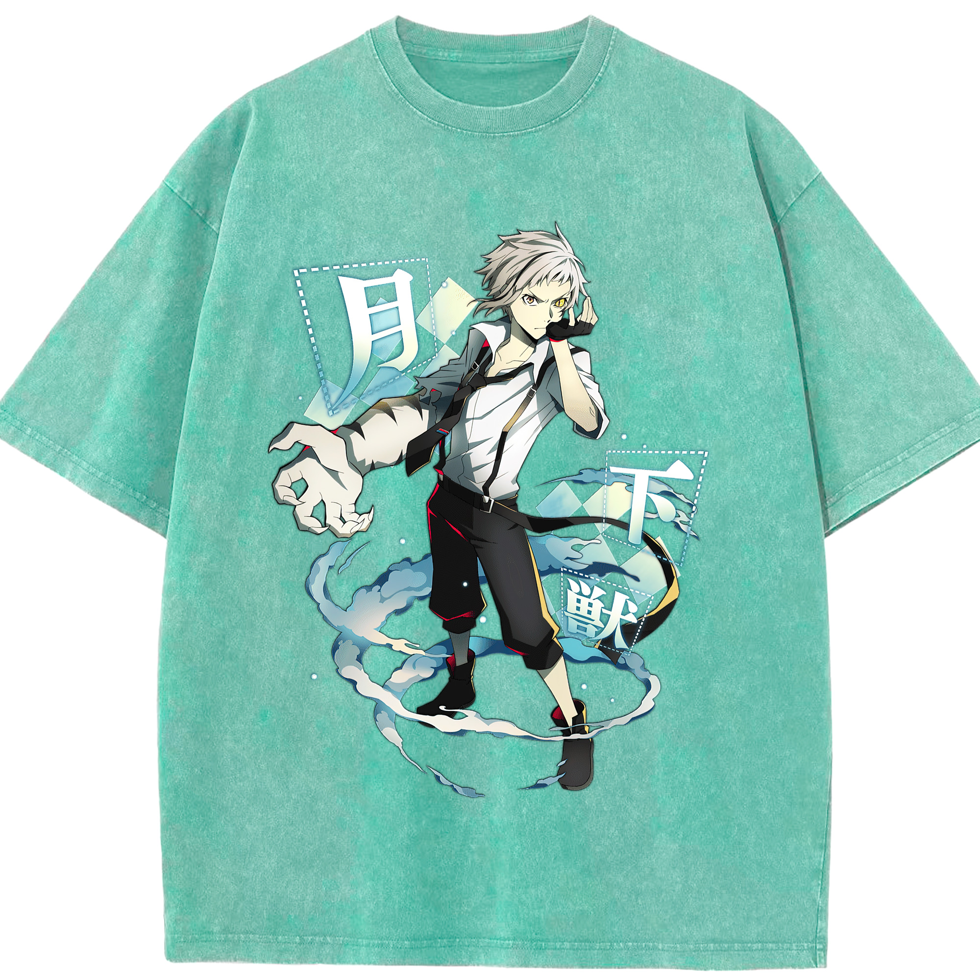 （画像用） 文豪ストレイドッグス Bungo Stray Dogs 綿100% ヴィンテージ風 半袖Tシャツ（フロントプリント）